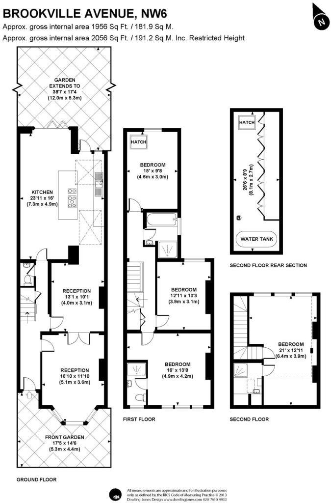 Property details for Brooksville Avenue, London, NW6 £6,500 p.c.m. Let Agreed Vebra